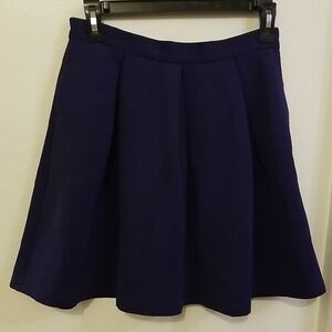 Topshop Dark Blue Skater Skirt
